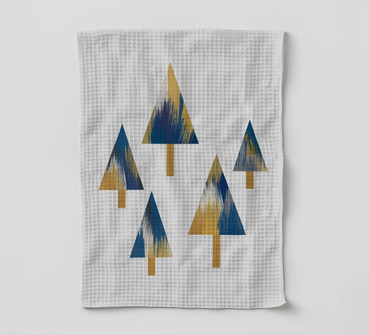Arbres bleu et jaune torchon de Orara Studio