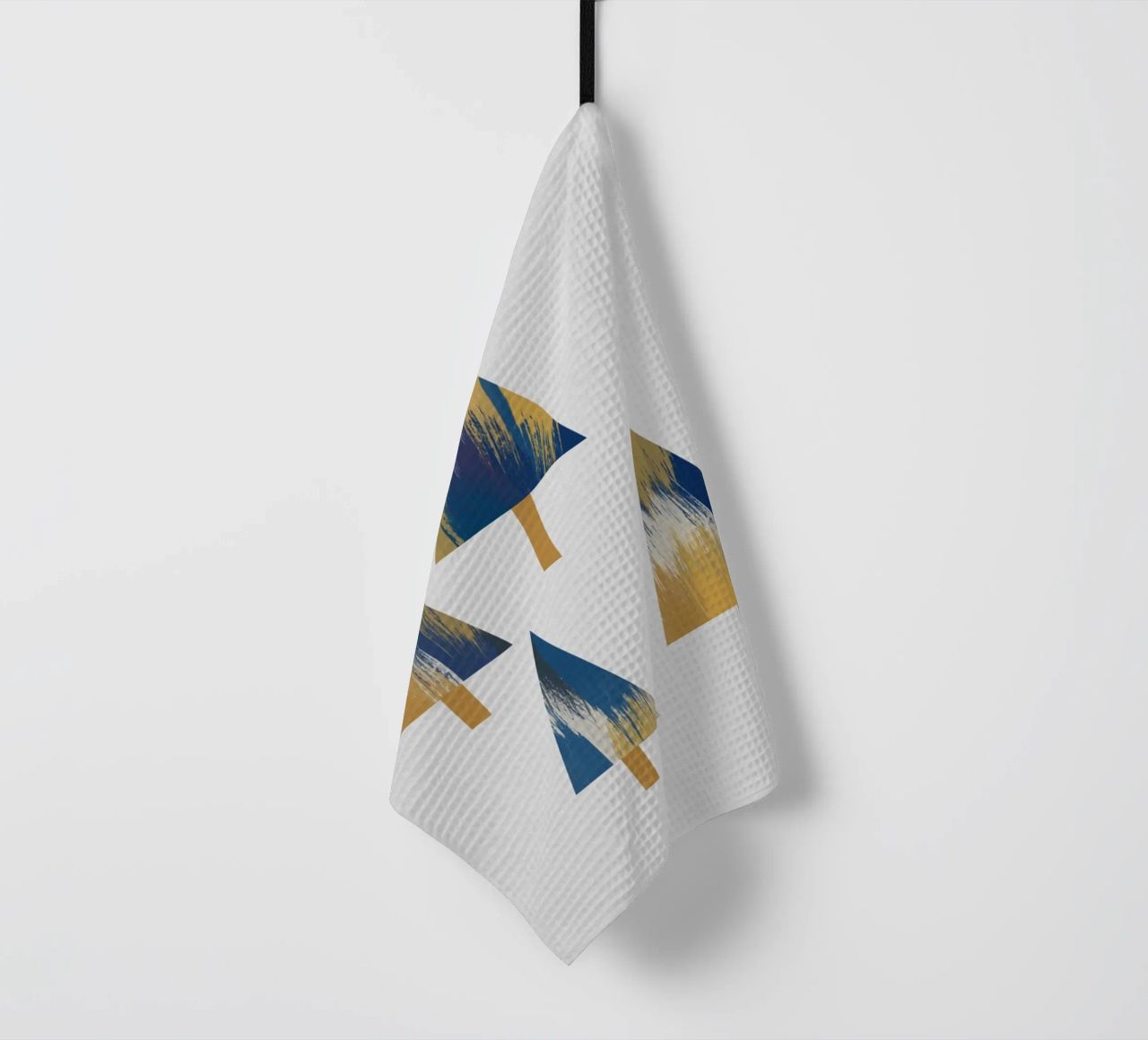 Arbres bleu et jaune torchon de Orara Studio