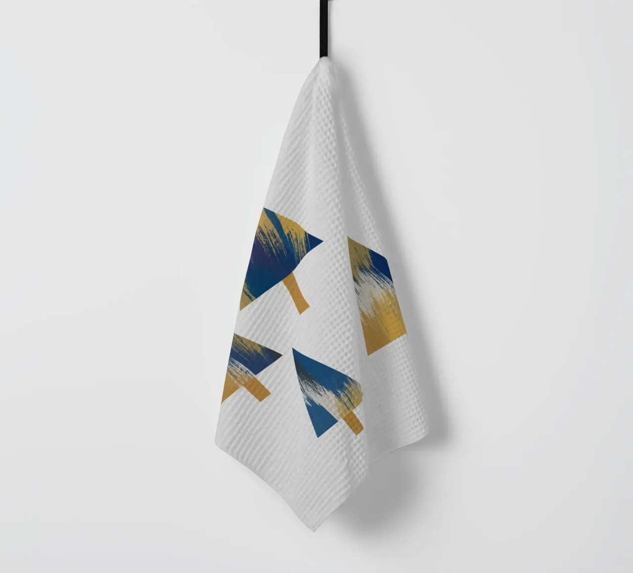 Arbres bleu et jaune torchon de Orara Studio