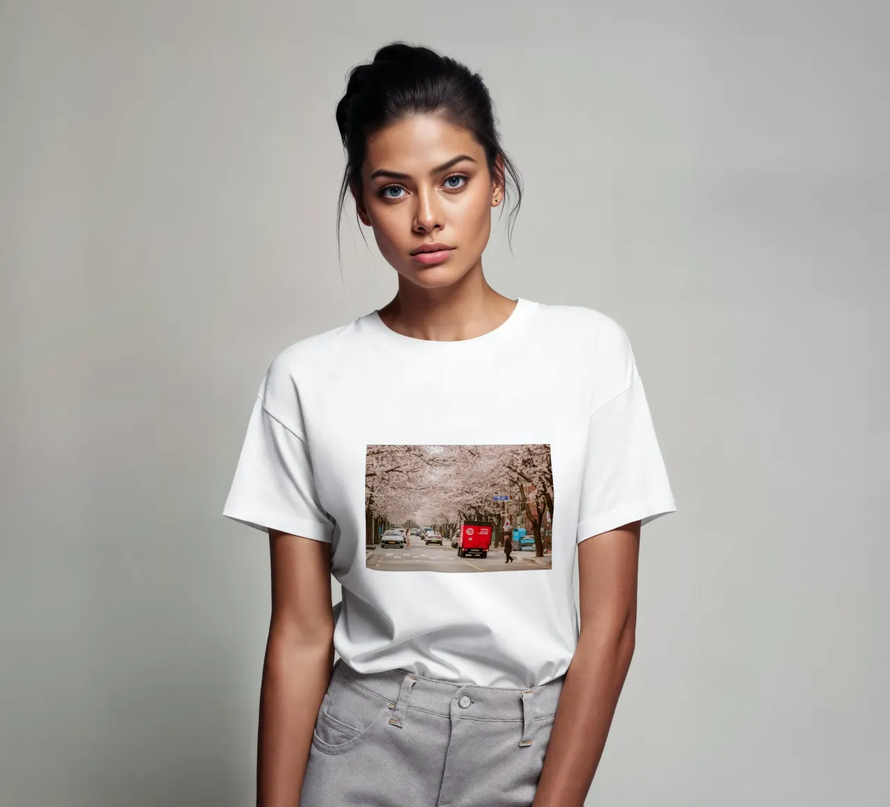 La via dei ciliegi in fiore a Seul, Corea del Sud t-shirt da mbgraphx2