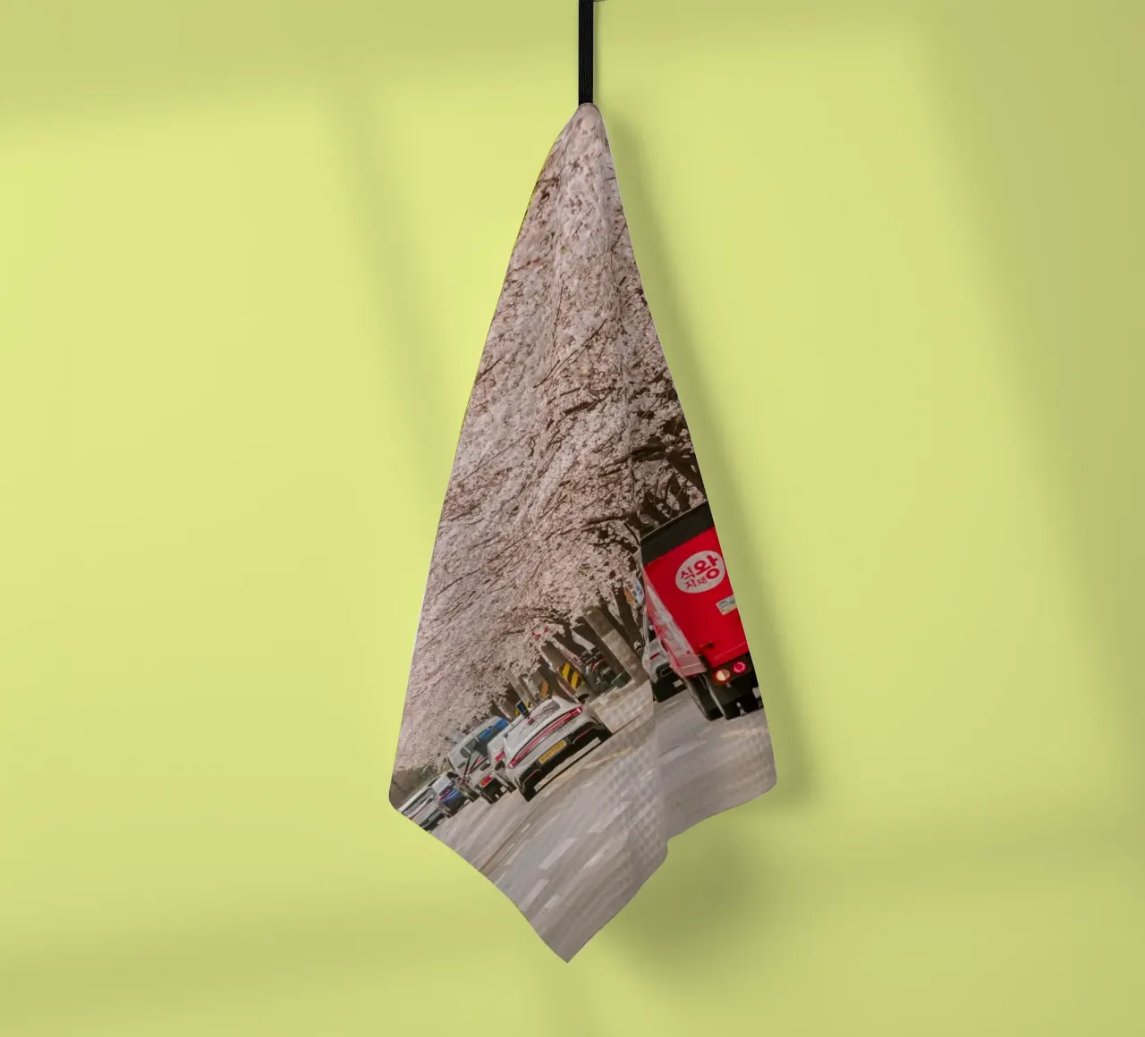 La via dei ciliegi in fiore a Seul, Corea del Sud canovaccio da cucina da mbgraphx2