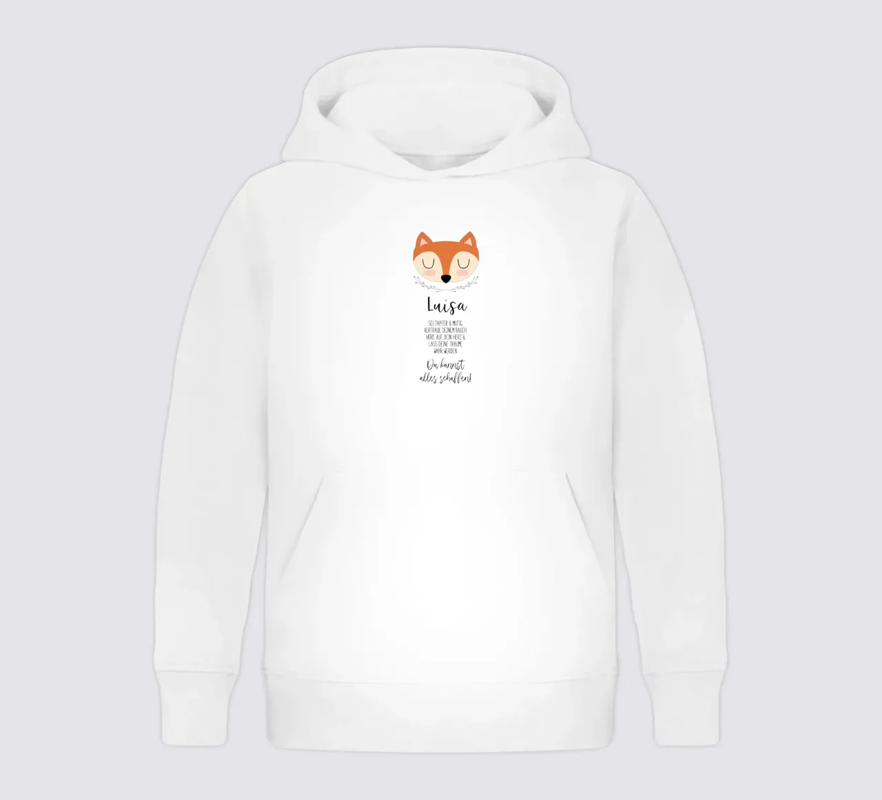 Tapfer & mutig Namensbild kids hoodie by BAINAI