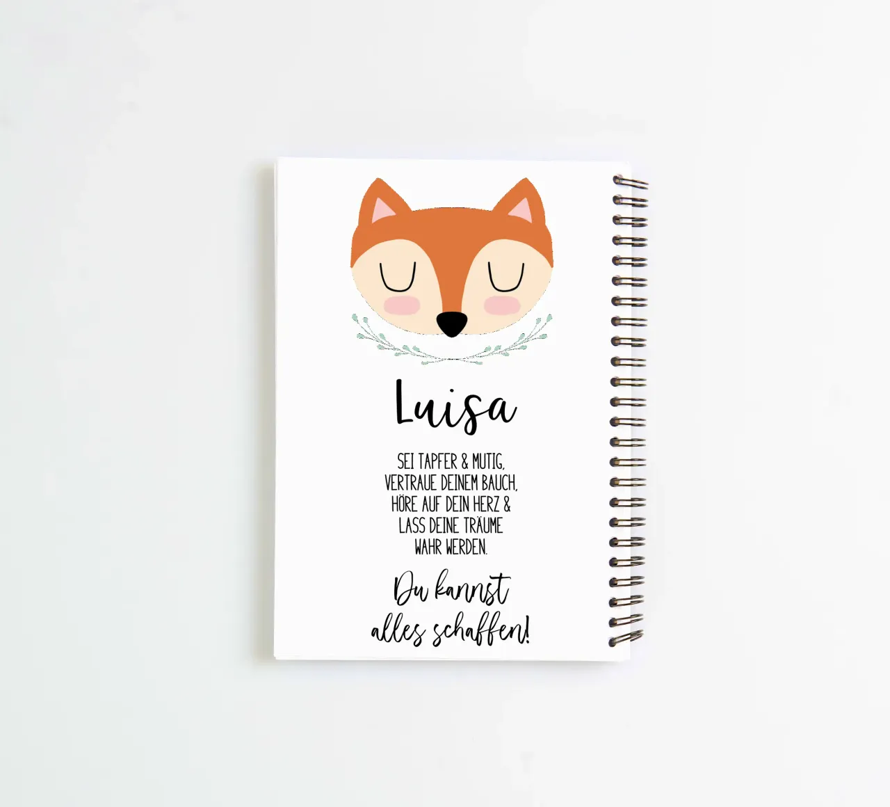 Tapfer & mutig Namensbild spiral notebook by BAINAI