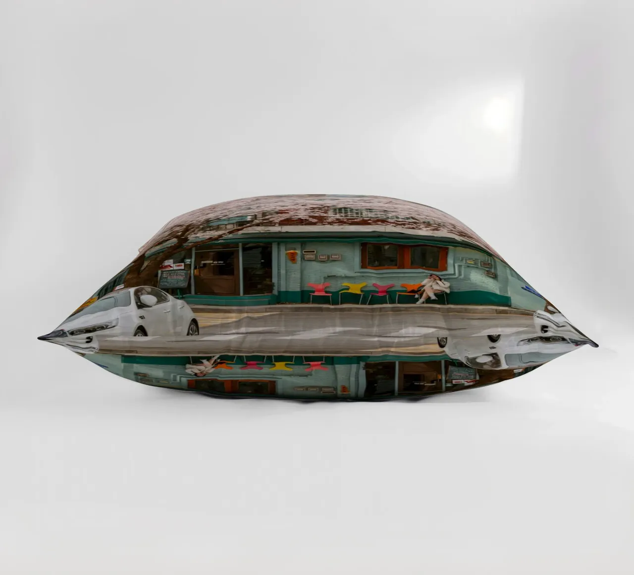 Il Cherry Blossom Café di Seul, Corea del Sud cuscino da mbgraphx2