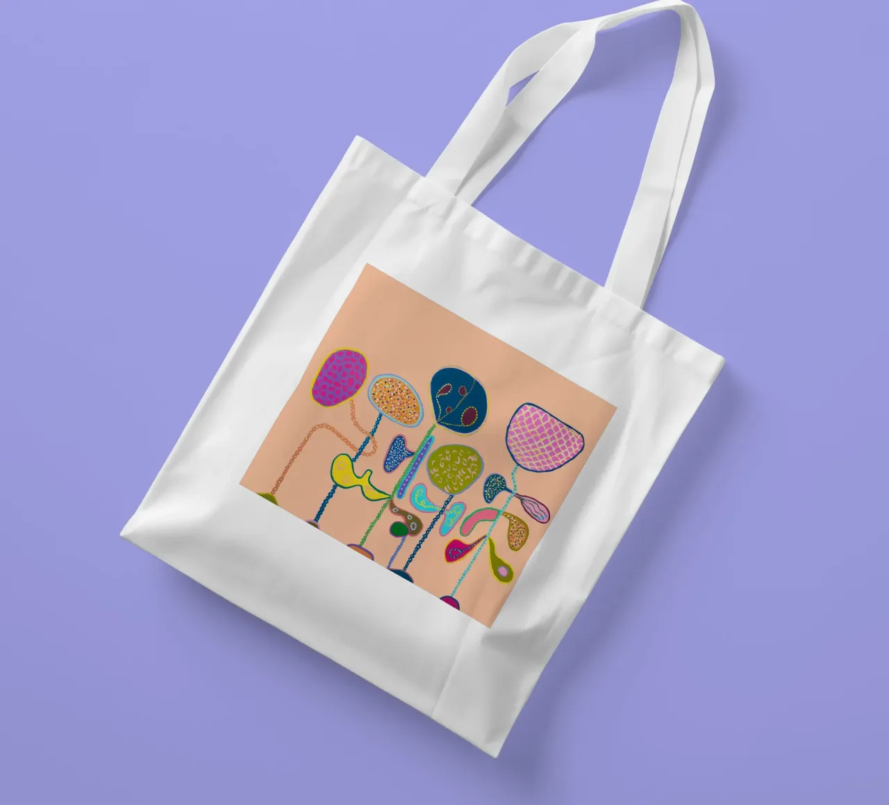 Bliss-Peach tote bag by Helen Joynson