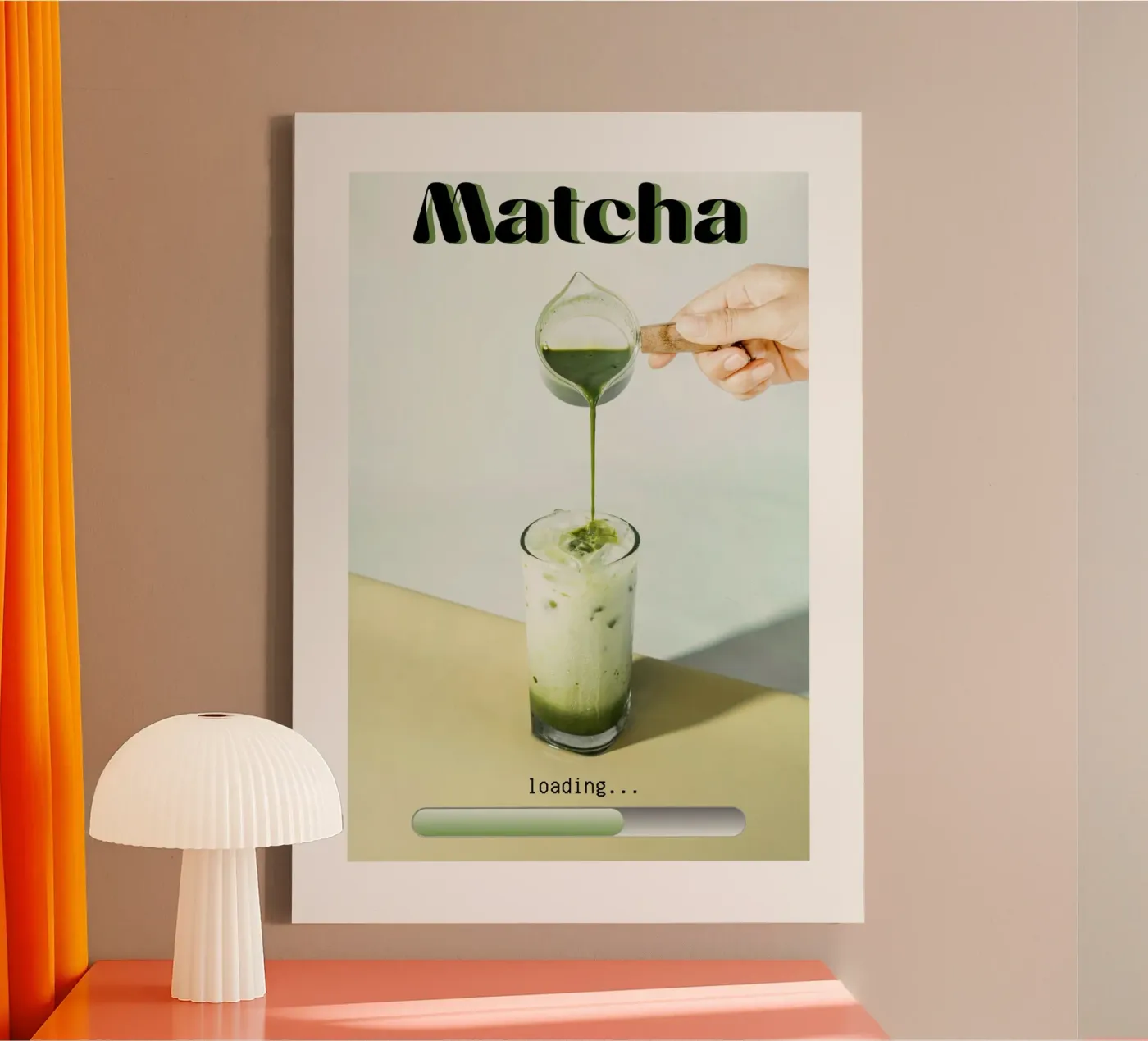 Matcha loading... canvas van Cancel Simplicity