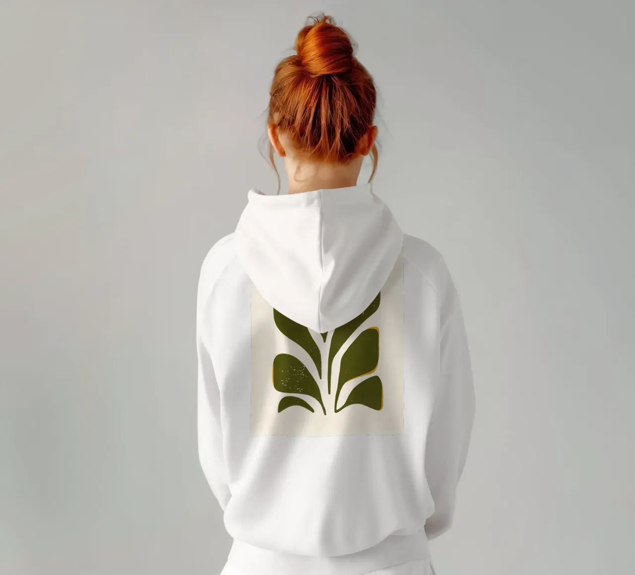 Olive Form - Poster botanico minimale felpa con cappuccio da Kunst und Kontrast