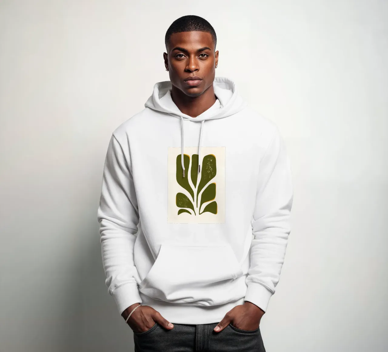Olive Form - Poster botanico minimale felpa con cappuccio da Kunst und Kontrast