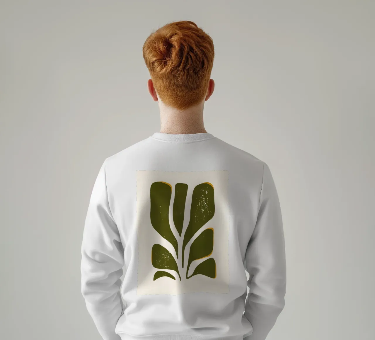 Olive Form - Poster botanico minimale felpa da Kunst und Kontrast