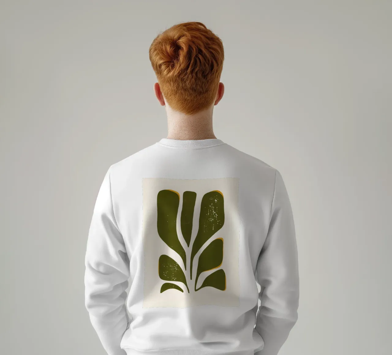 Olive Form - Poster botanico minimale felpa da Kunst und Kontrast