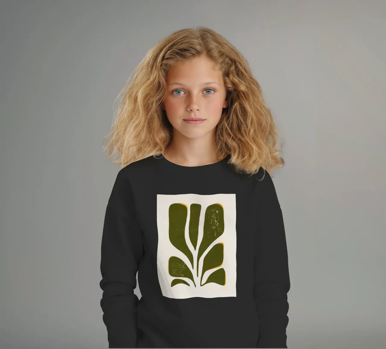 Olive Form - Poster botanico minimale felpa bambino da Kunst und Kontrast