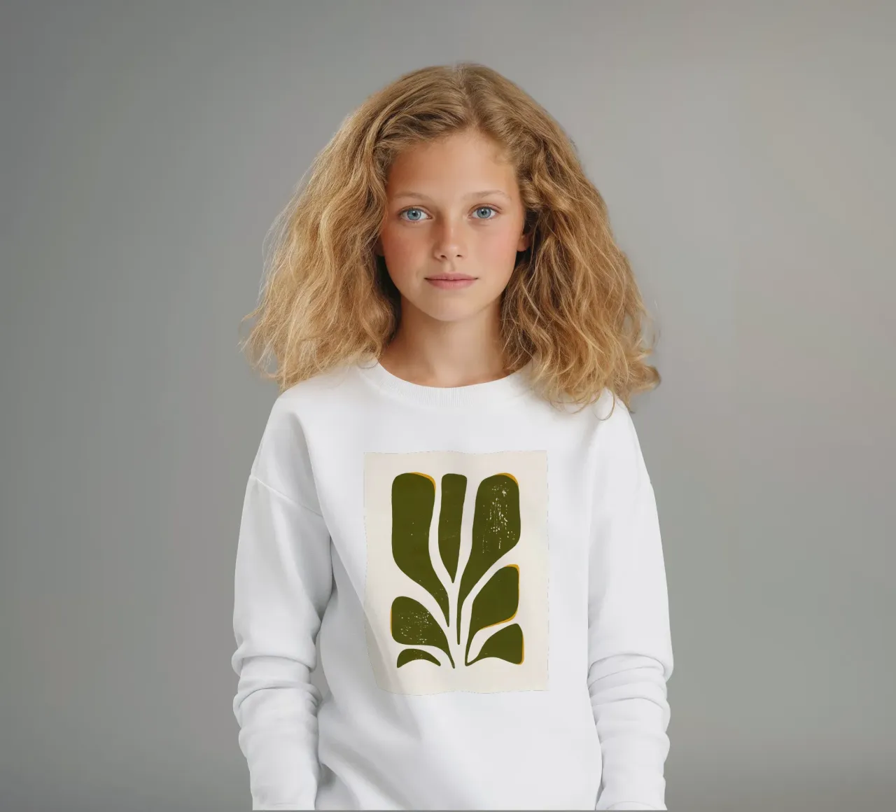Olive Form - Poster botanico minimale felpa bambino da Kunst und Kontrast
