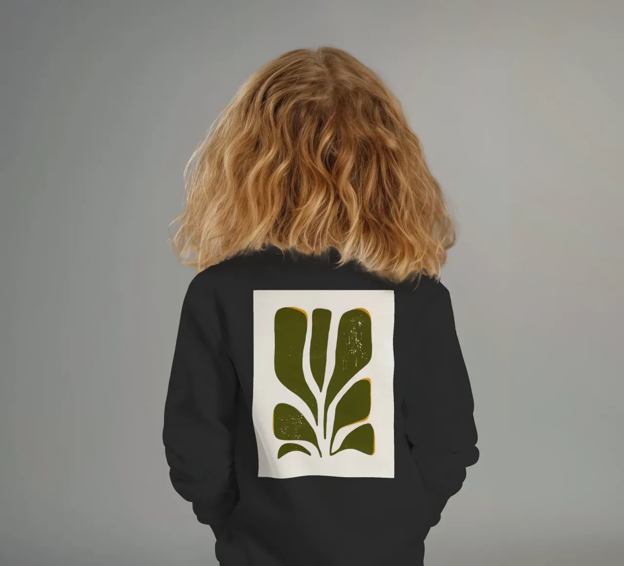 Olive Form - Poster botanico minimale felpa bambino da Kunst und Kontrast