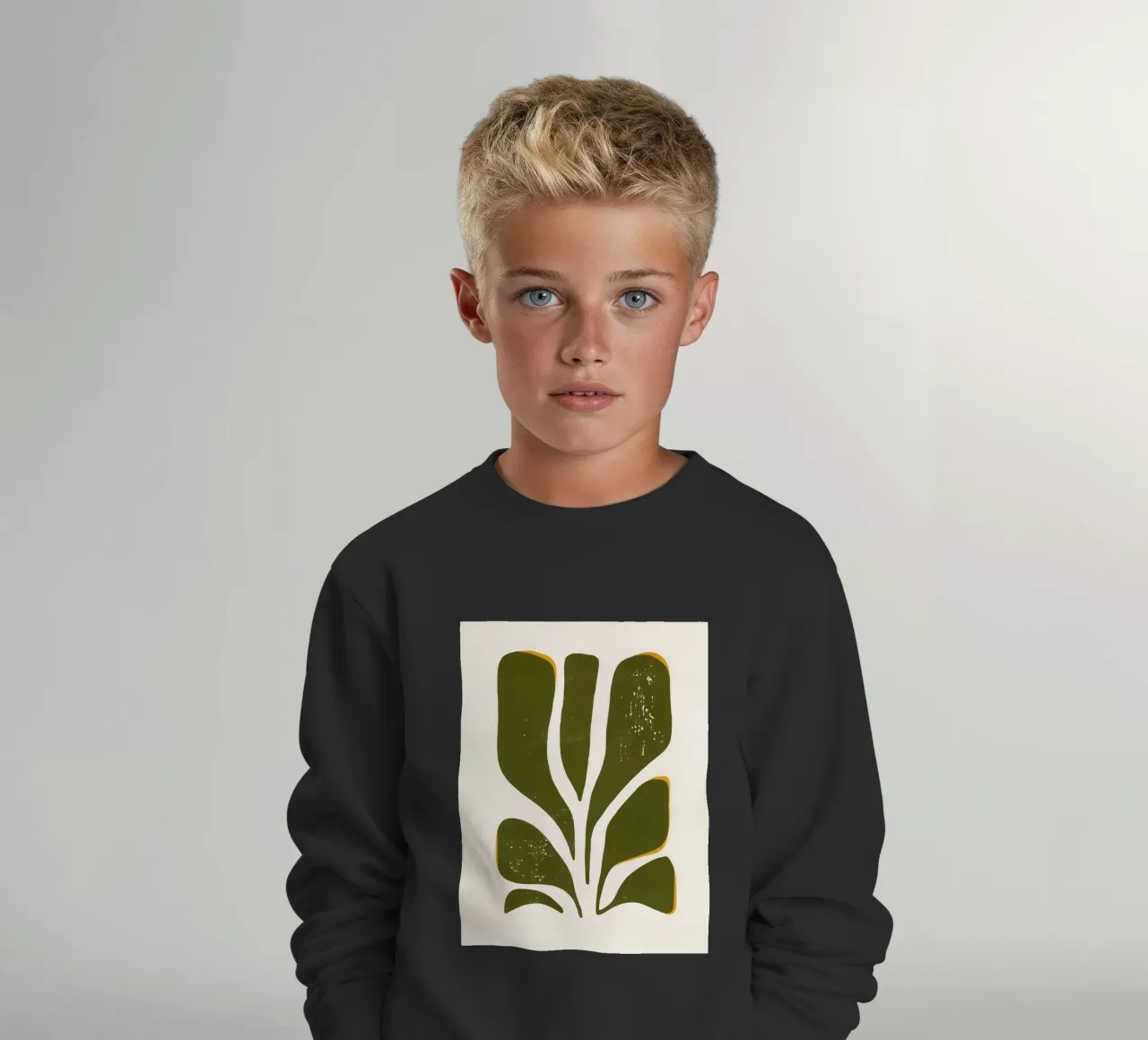 Olive Form - Poster botanico minimale felpa bambino da Kunst und Kontrast