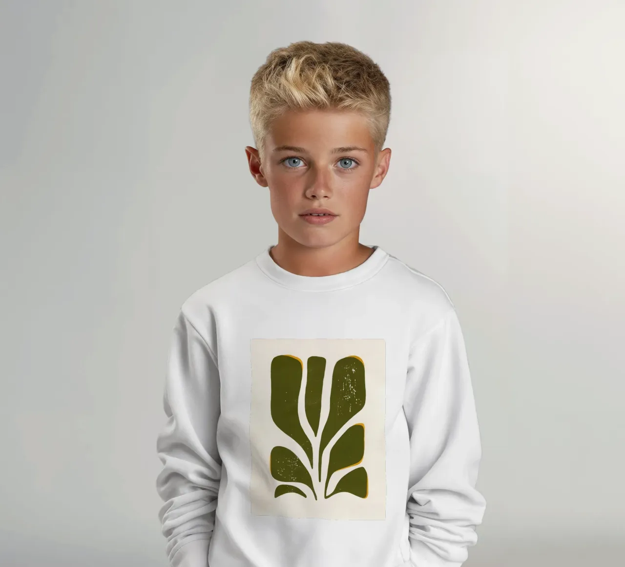 Olive Form - Poster botanico minimale felpa bambino da Kunst und Kontrast