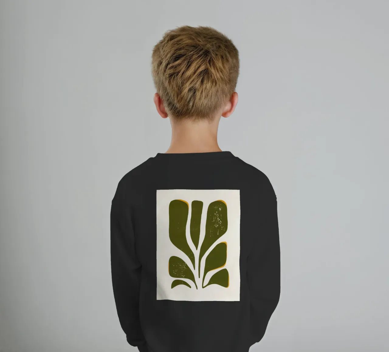 Olive Form - Poster botanico minimale felpa bambino da Kunst und Kontrast
