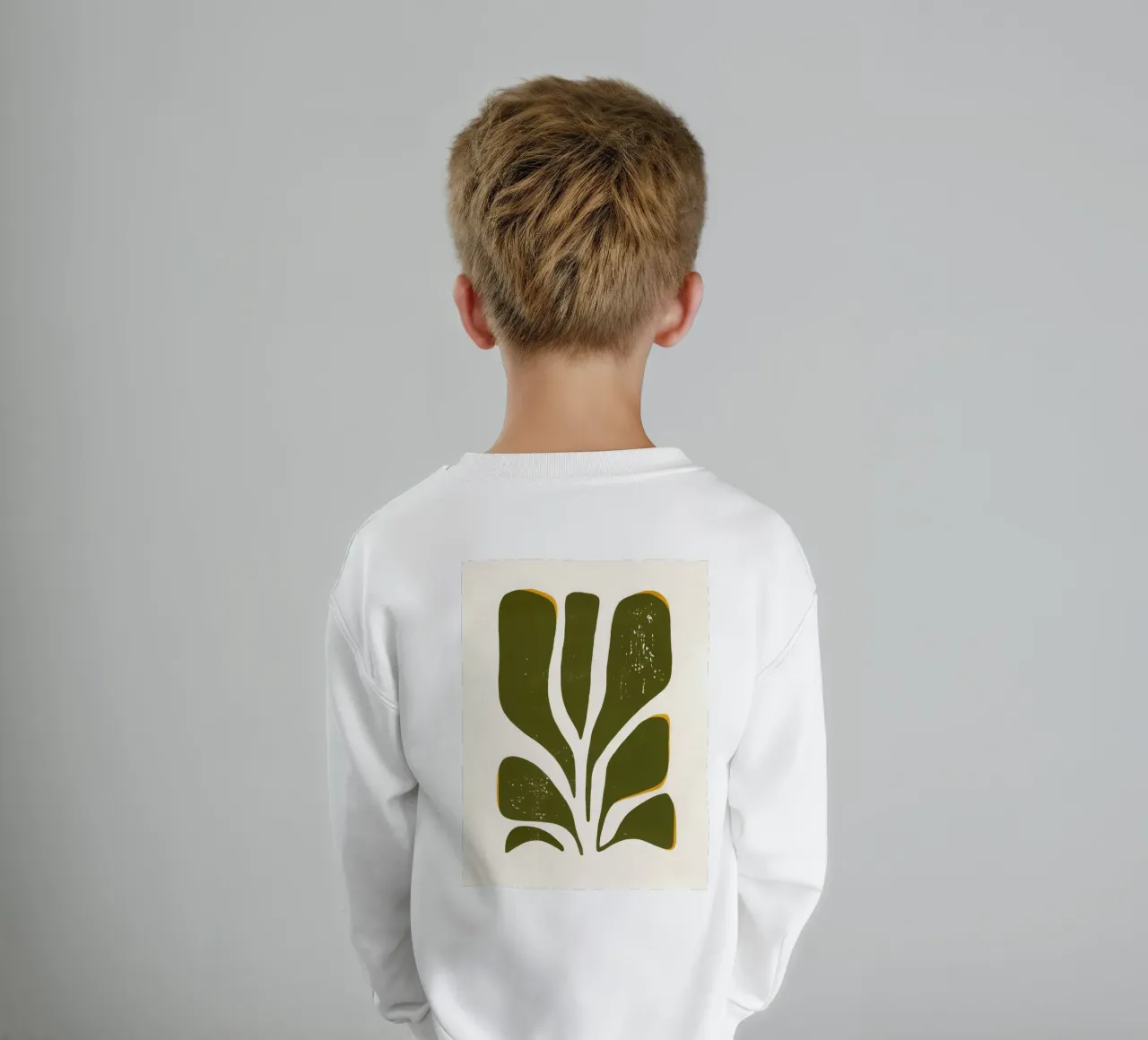 Olive Form - Poster botanico minimale felpa bambino da Kunst und Kontrast