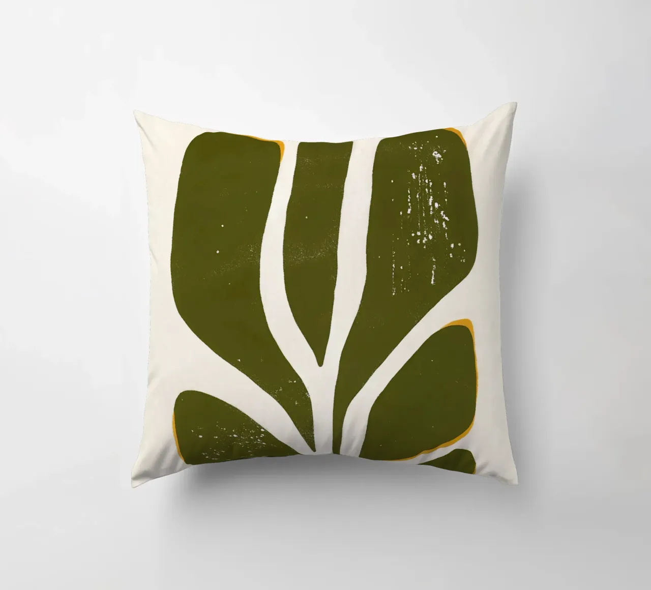 Olive Form - Poster botanico minimale cuscino da Kunst und Kontrast