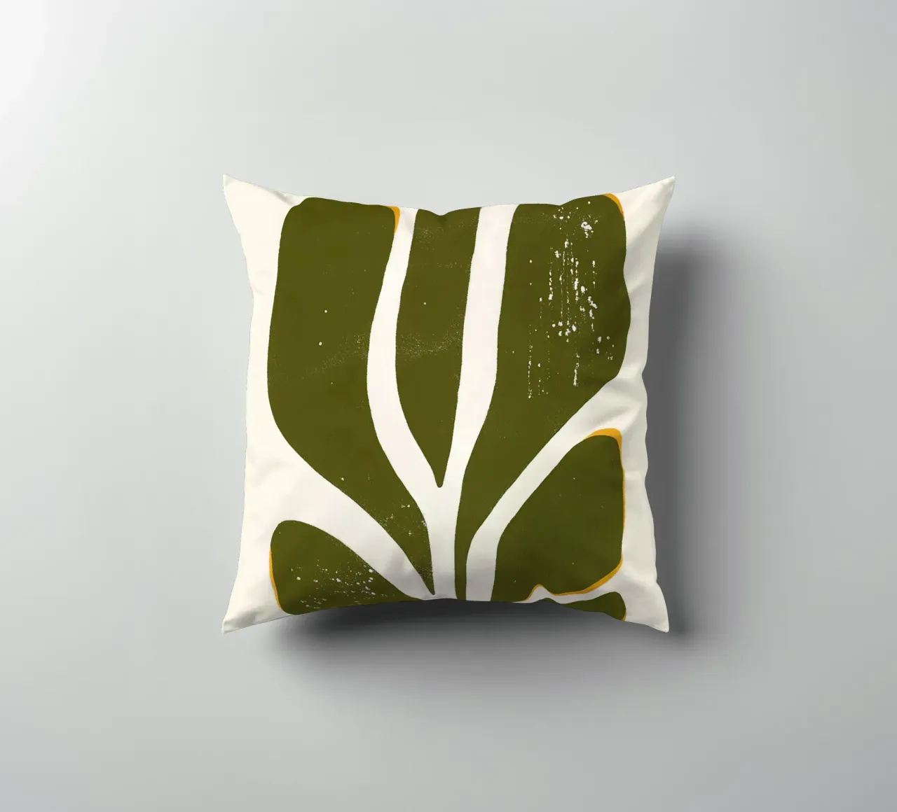 Olive Form - Poster botanico minimale cuscino da Kunst und Kontrast