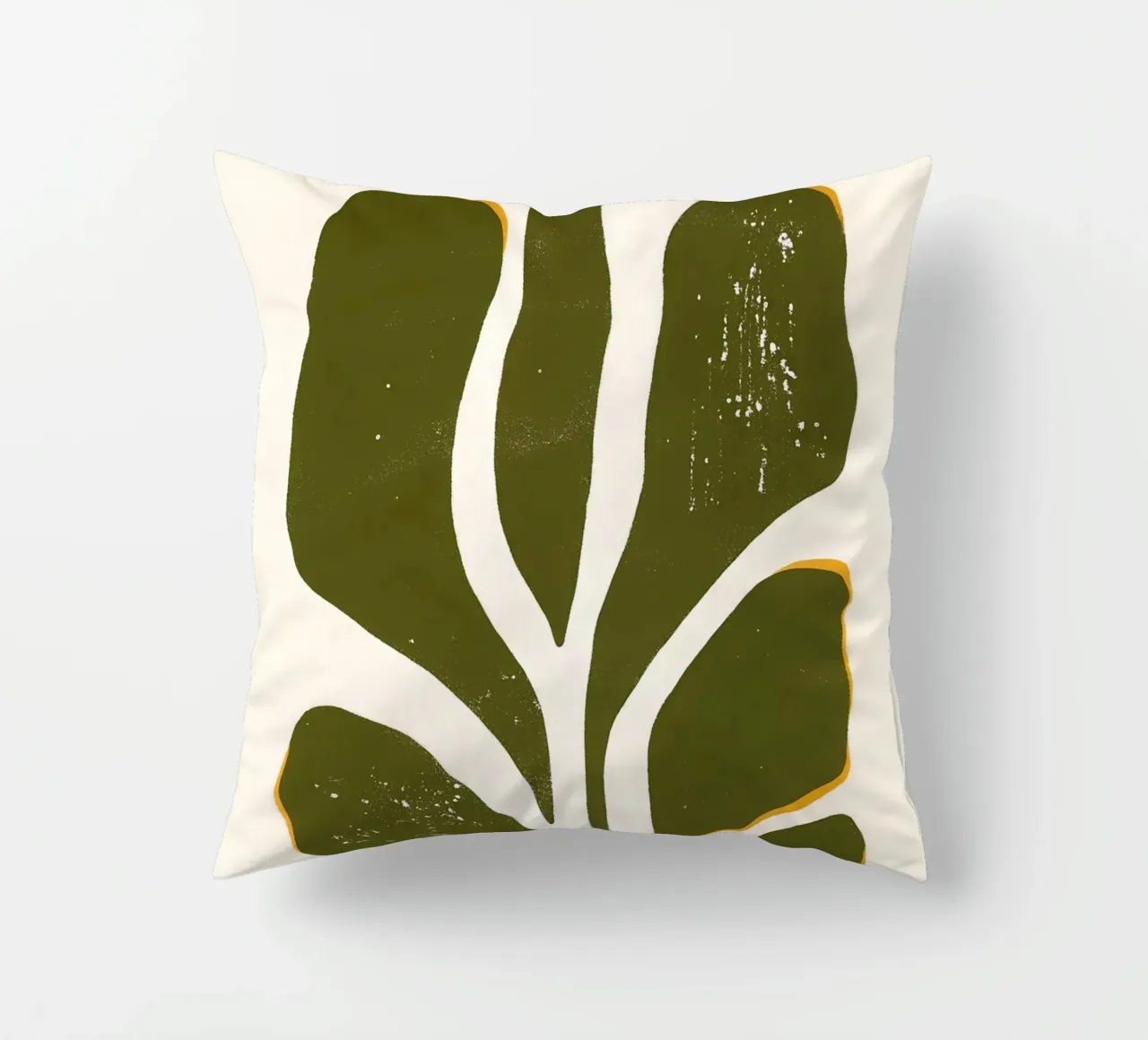 Olive Form - Poster botanico minimale cuscino da Kunst und Kontrast