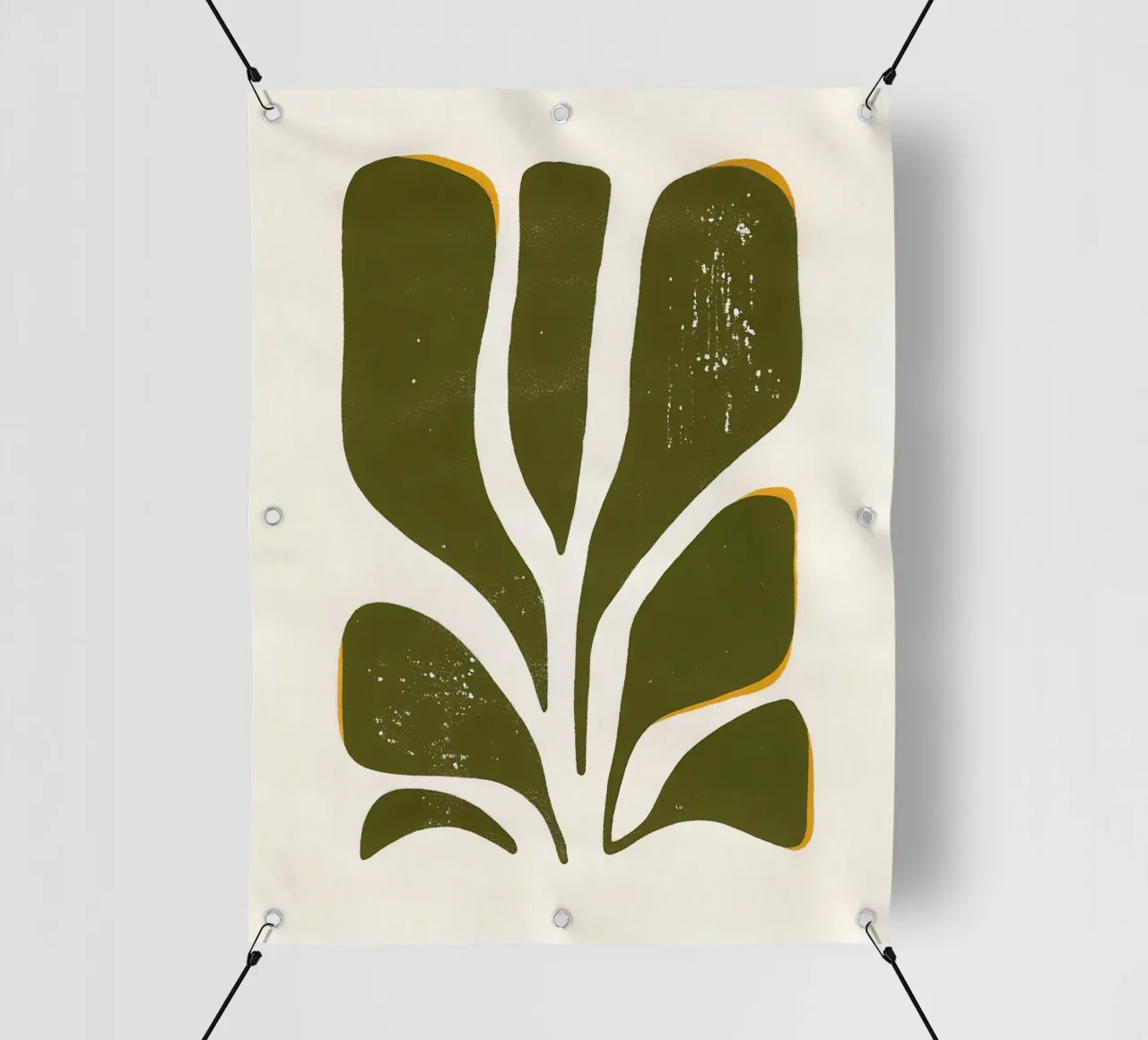 Olive Form - Poster botanico minimale telo in pvc da Kunst und Kontrast