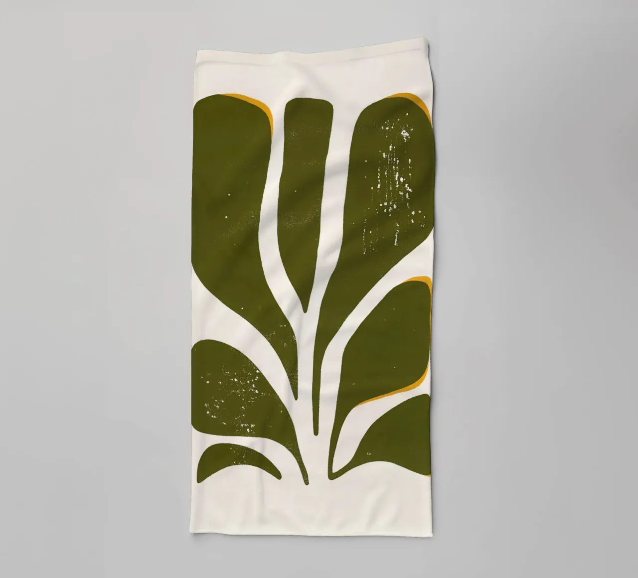 Olive Form - Poster botanico minimale asciugamano da bagno da Kunst und Kontrast