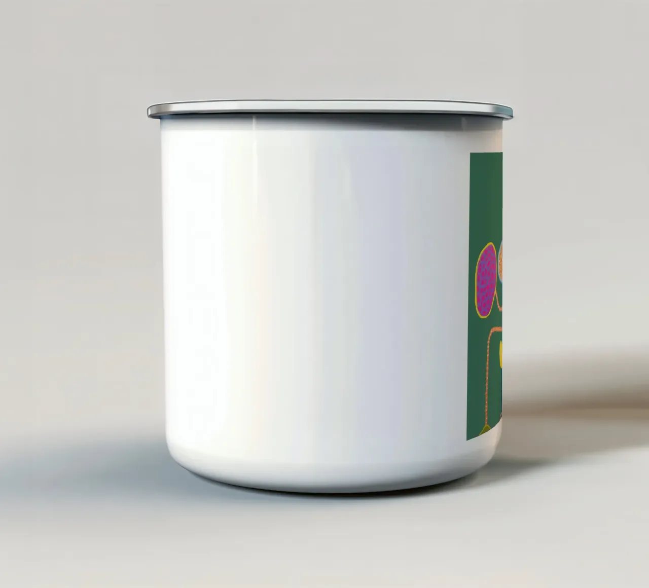 Bliss-Verde scuro tazza in smalto da Helen Joynson