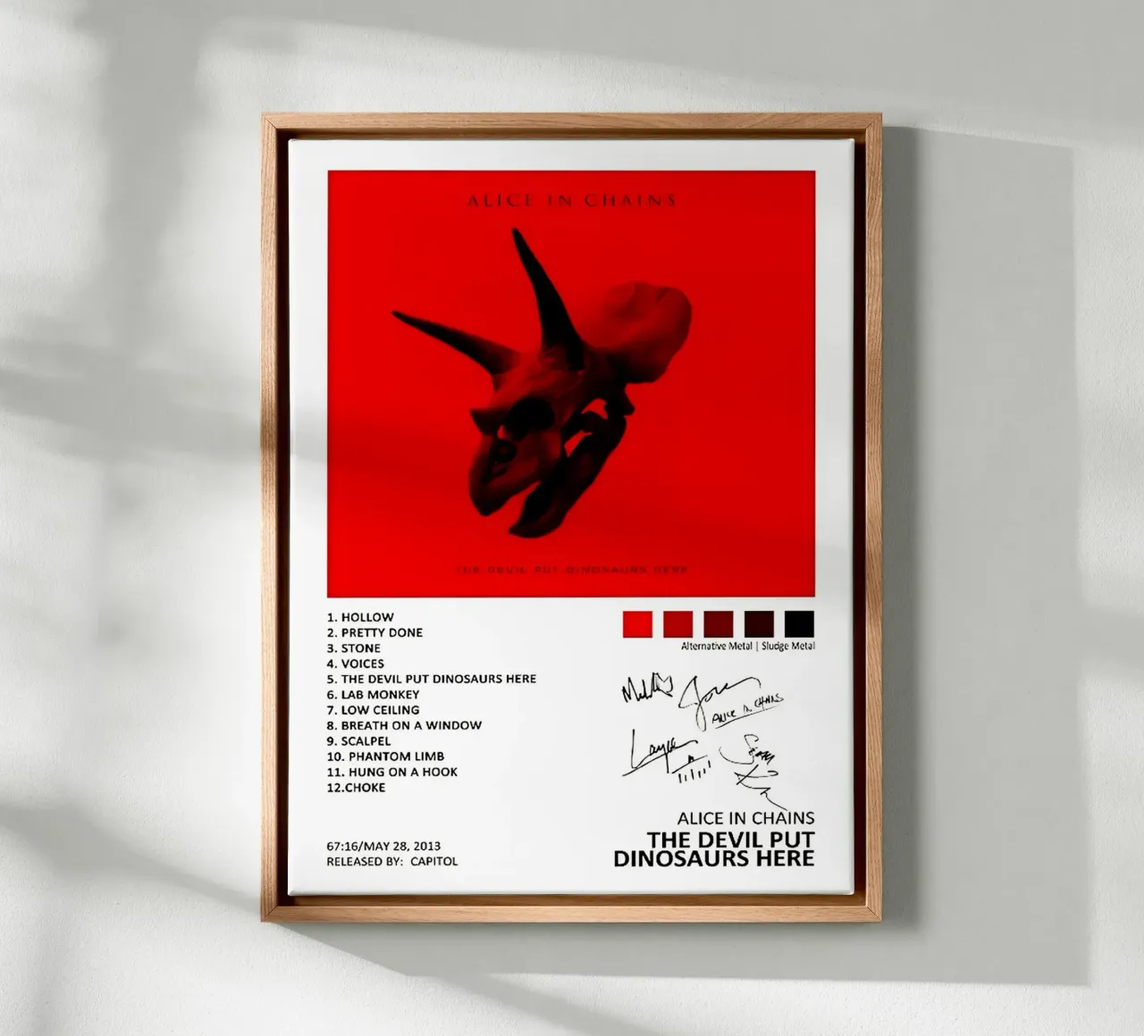 Alice In Chains The Devil Put Dinosaurs Here Tracklists canvas van Linda Tobrut