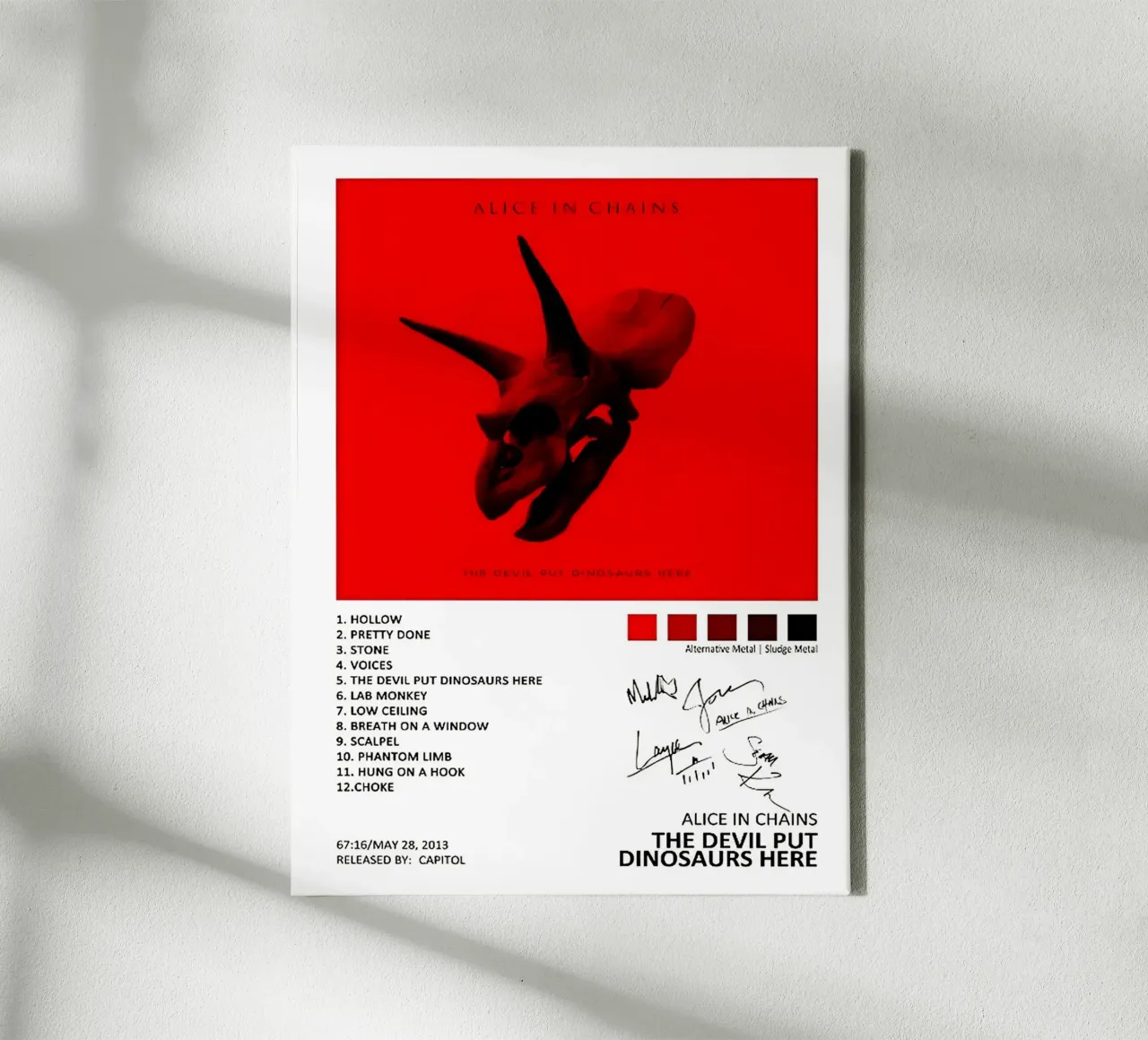 Alice In Chains The Devil Put Dinosaurs Here Tracklists canvas van Linda Tobrut