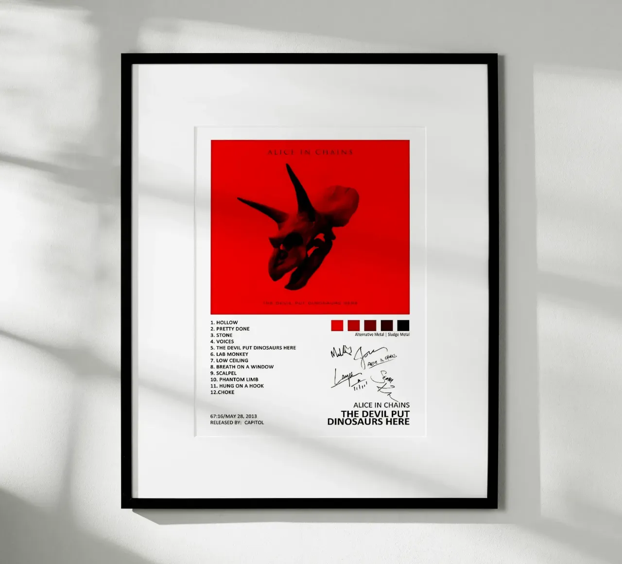 Alice In Chains The Devil Put Dinosaurs Here Tracklists carta hahnemühle da Linda Tobrut