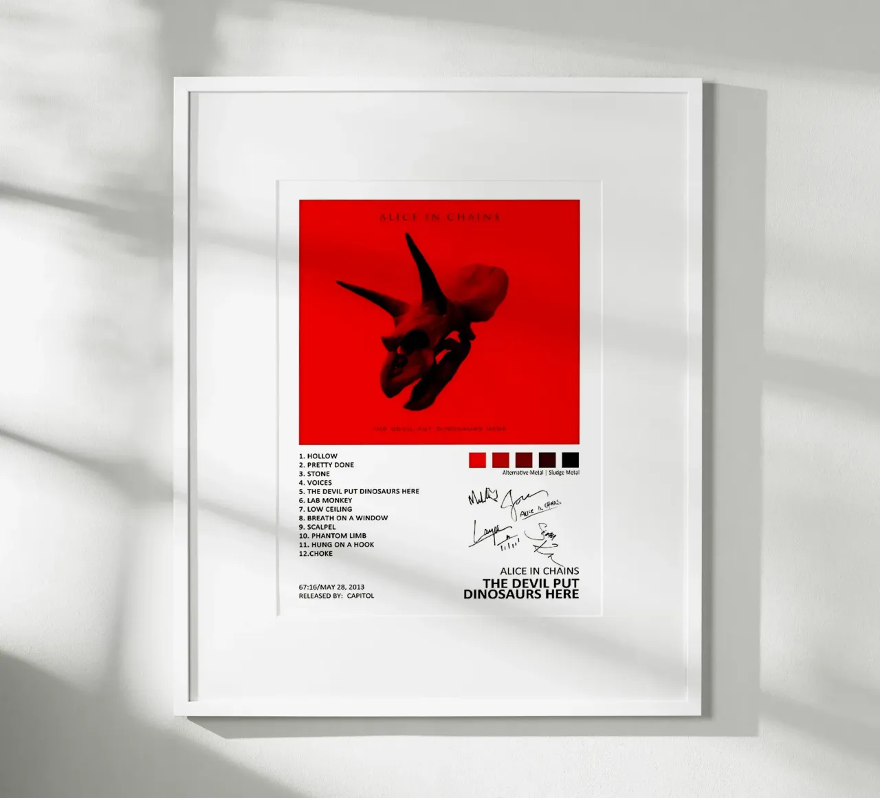 Alice In Chains The Devil Put Dinosaurs Here Tracklists carta hahnemühle da Linda Tobrut