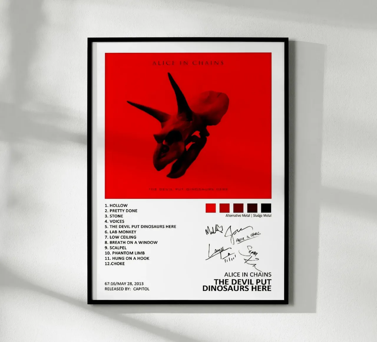 Alice In Chains The Devil Put Dinosaurs Here Tracklists carta hahnemühle da Linda Tobrut