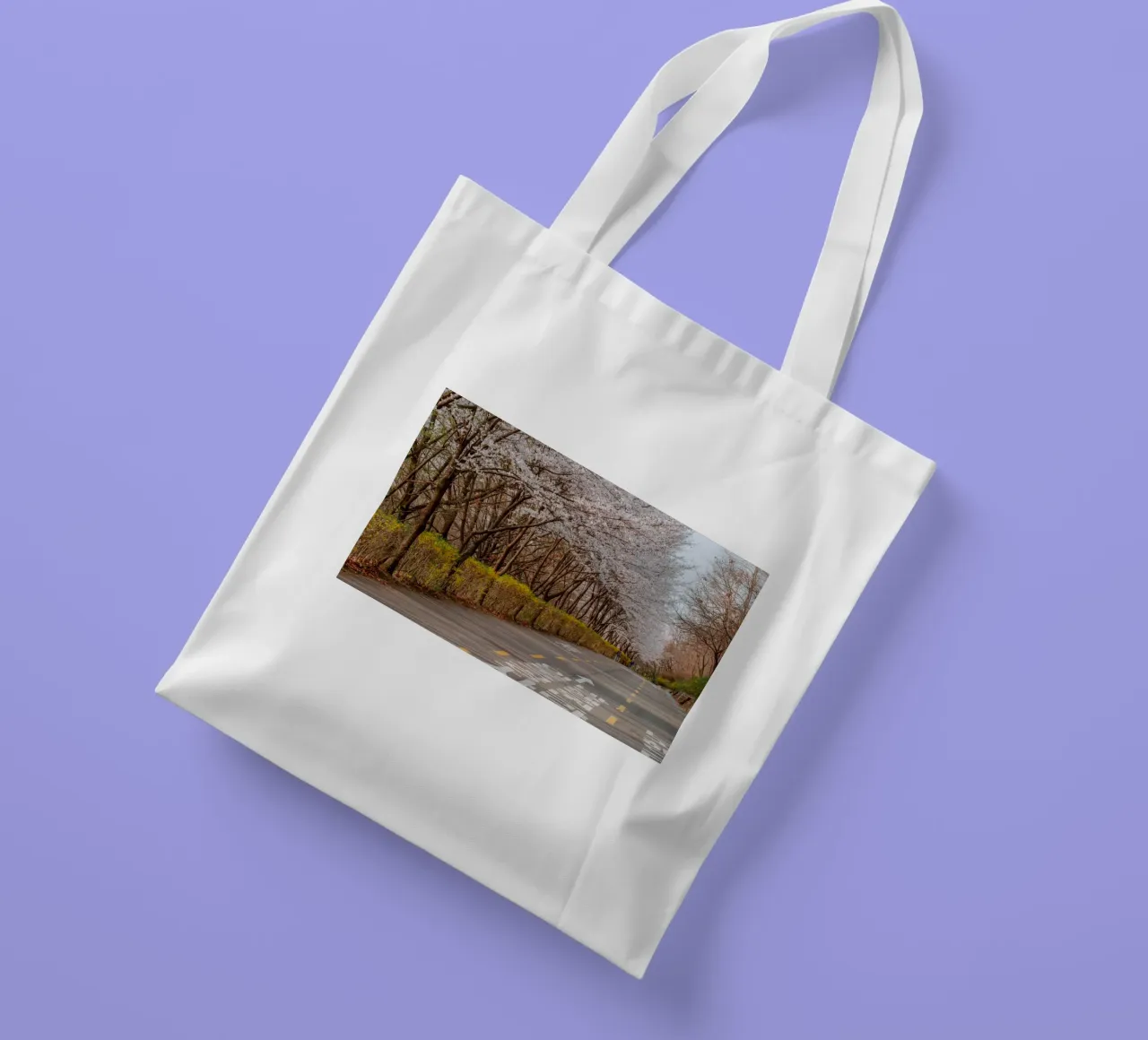 I ciliegi in fiore del Parco Haneul a Seul, Corea del Sud borsa in juta da mbgraphx2