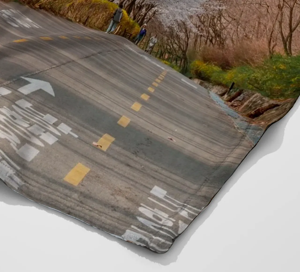 I ciliegi in fiore del Parco Haneul a Seul, Corea del Sud coperta in pile da mbgraphx2