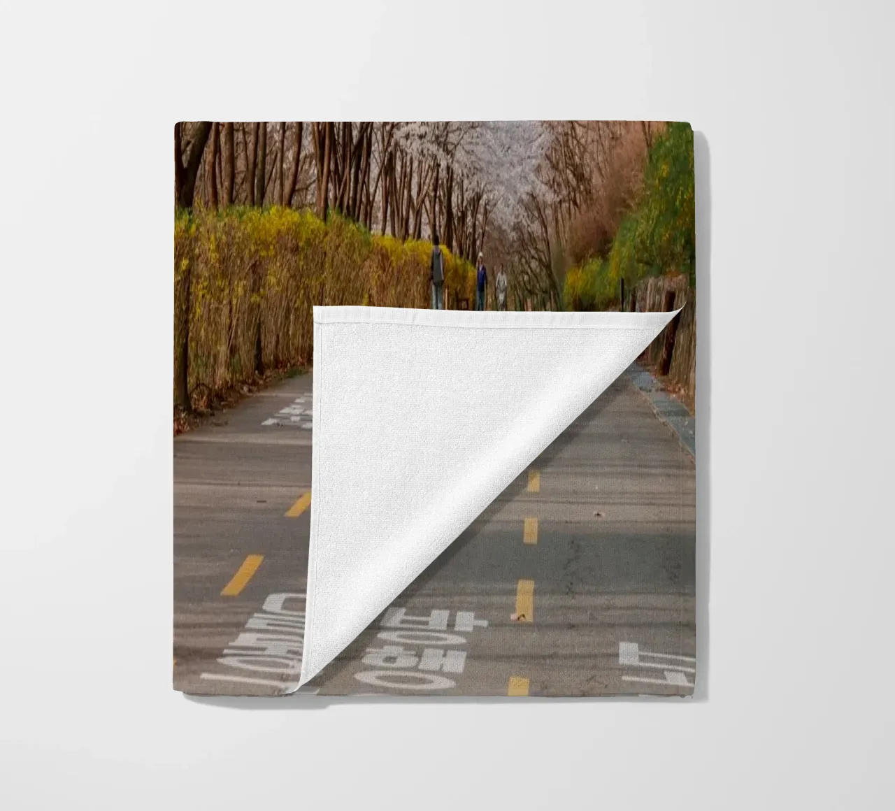 I ciliegi in fiore del Parco Haneul a Seul, Corea del Sud telo mare da mbgraphx2