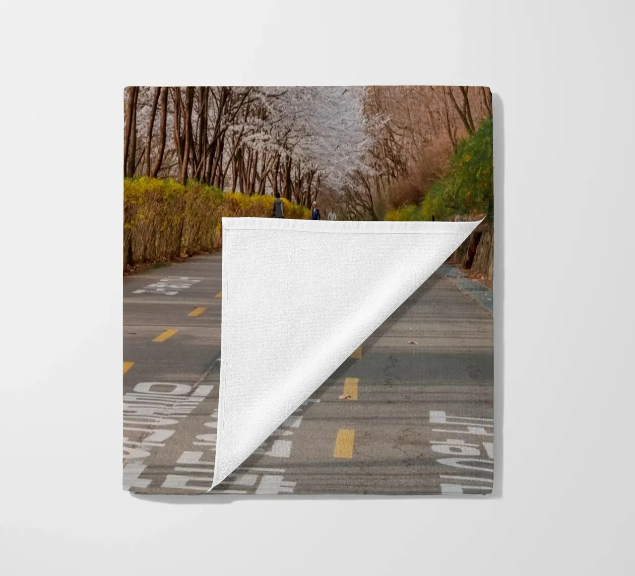 I ciliegi in fiore del Parco Haneul a Seul, Corea del Sud telo mare da mbgraphx2