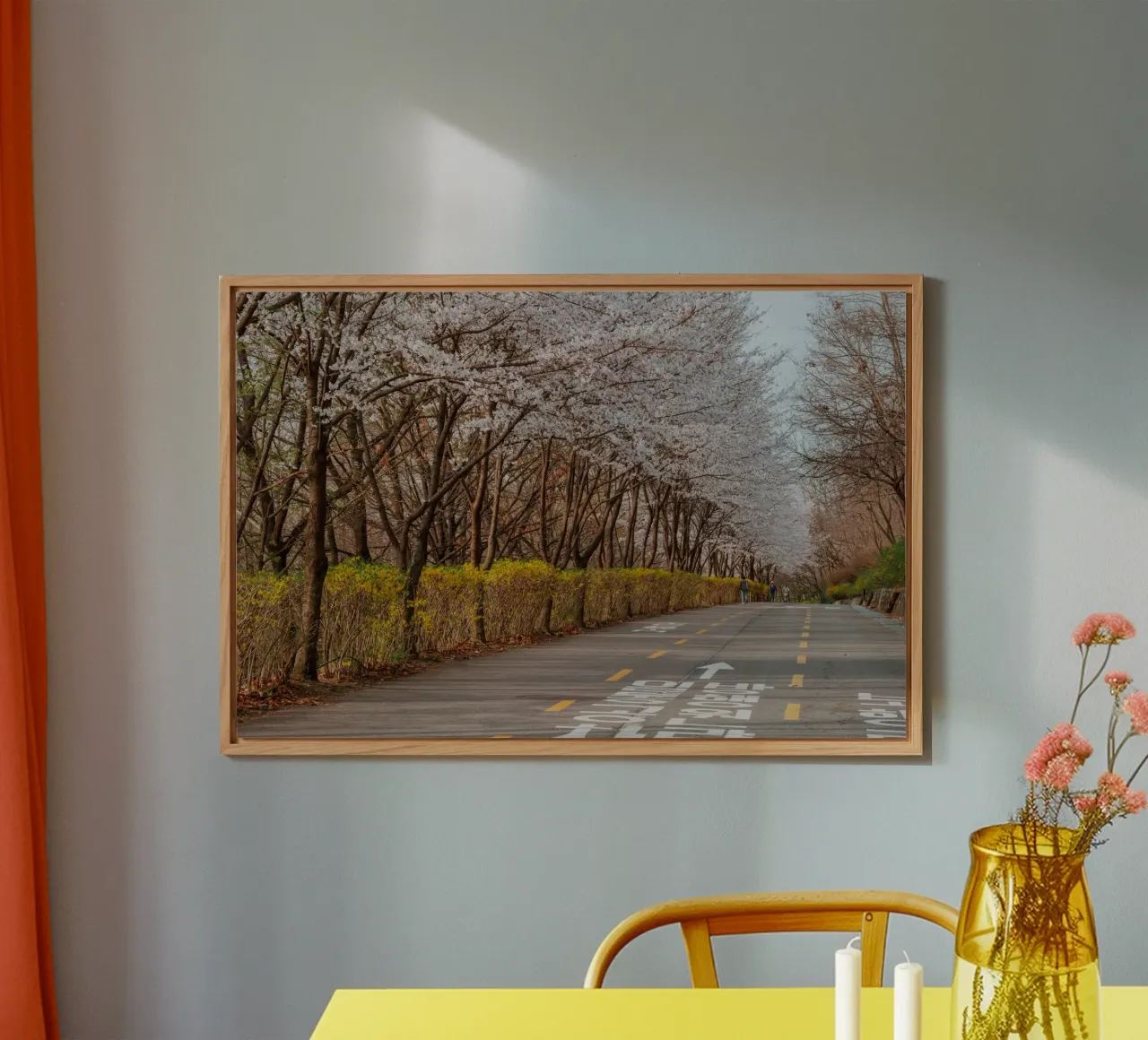 I ciliegi in fiore del Parco Haneul a Seul, Corea del Sud pannello forex da mbgraphx2