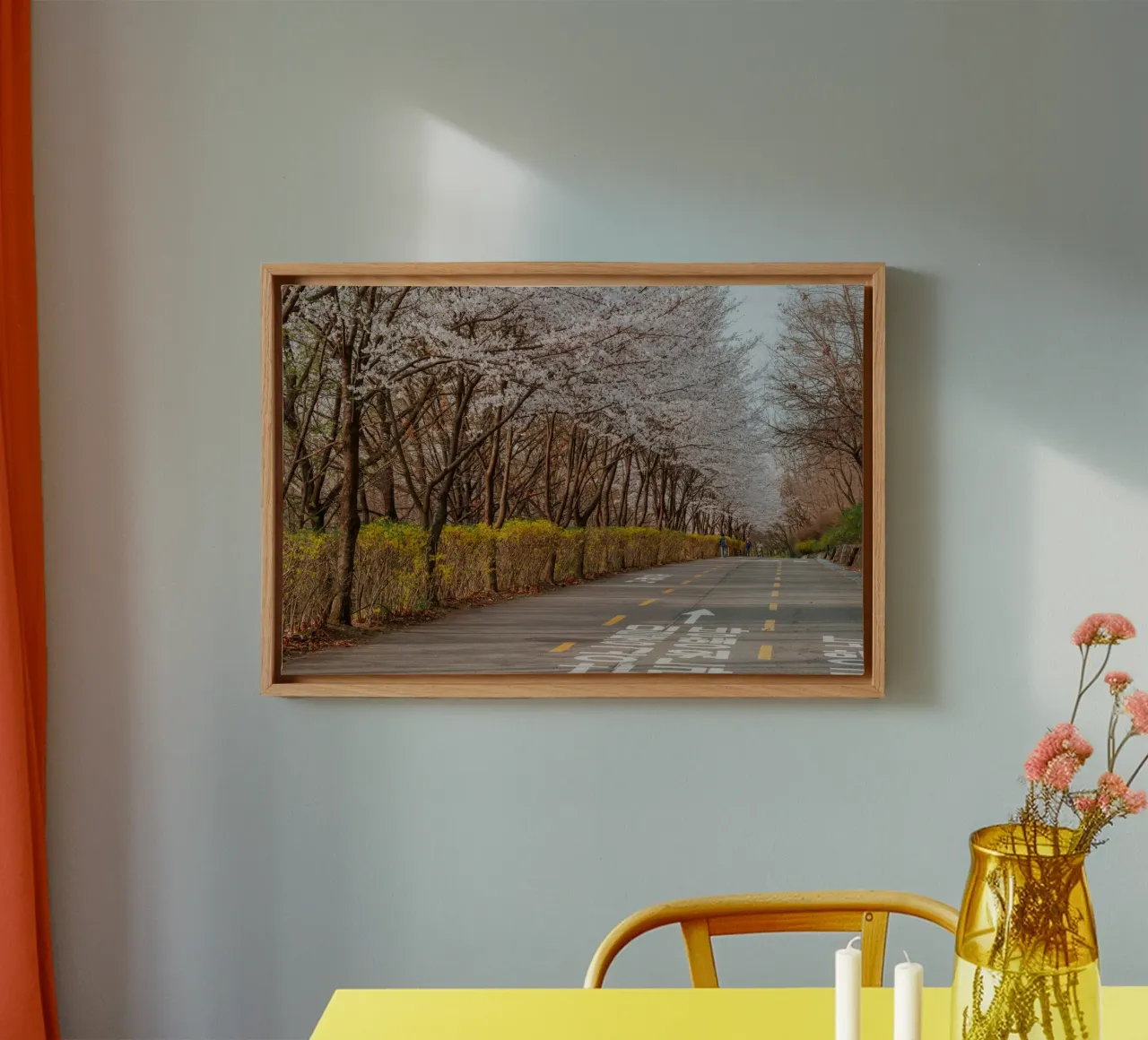 I ciliegi in fiore del Parco Haneul a Seul, Corea del Sud tela da mbgraphx2