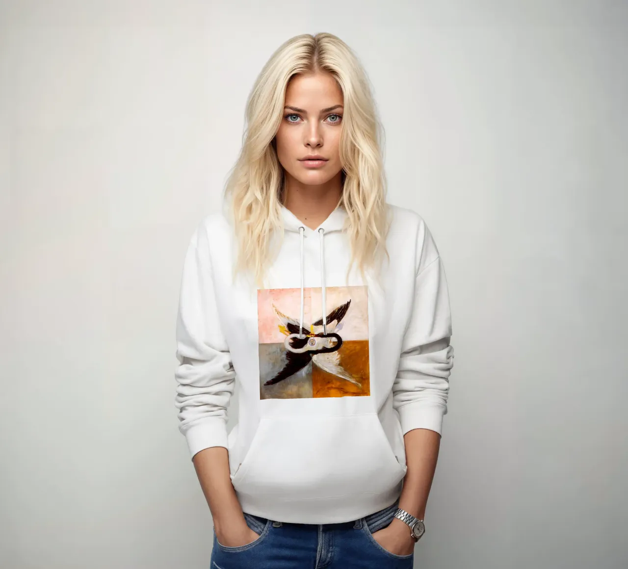 Hilma af Klint - Il cigno, n. 24, Gruppo IX-SUW, 1915 felpa con cappuccio da William Store