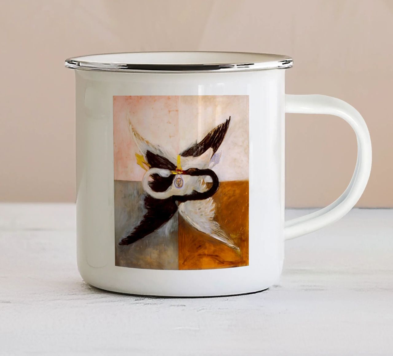 Hilma af Klint - Le Cygne, n° 24, Groupe IX-SUW, 1915 mug en émail de William Store