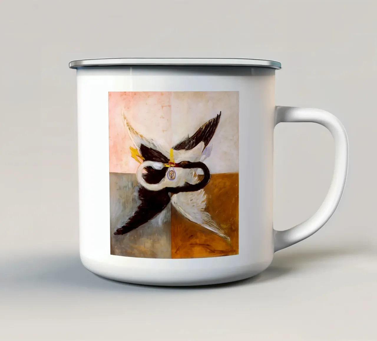 Hilma af Klint - Le Cygne, n° 24, Groupe IX-SUW, 1915 mug en émail de William Store