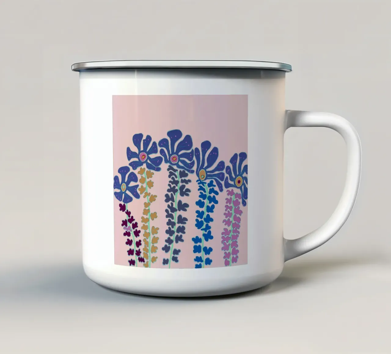 La nostra terra - Rosa tazza in smalto da Helen Joynson