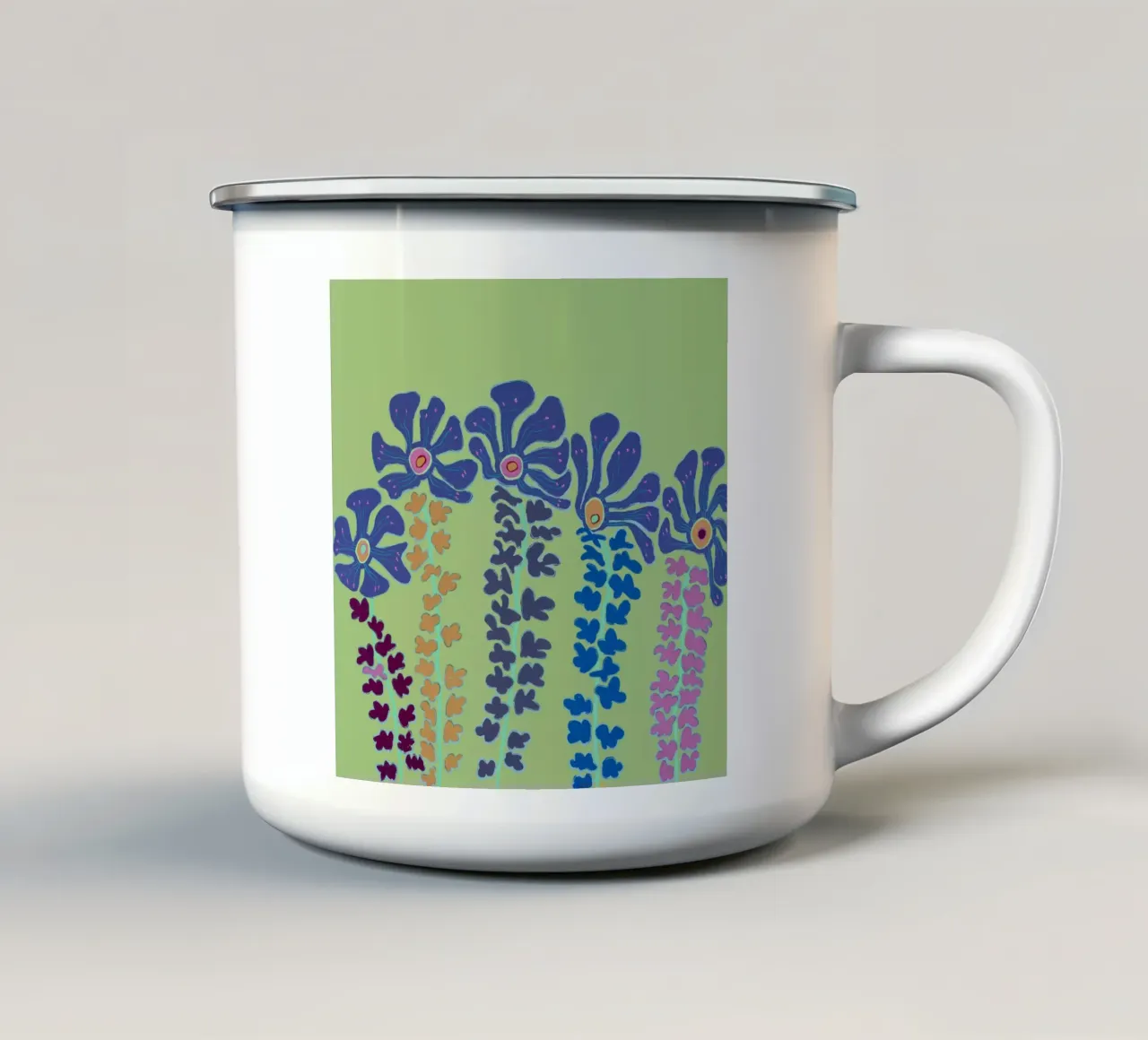 La nostra terra-verde tazza in smalto da Helen Joynson