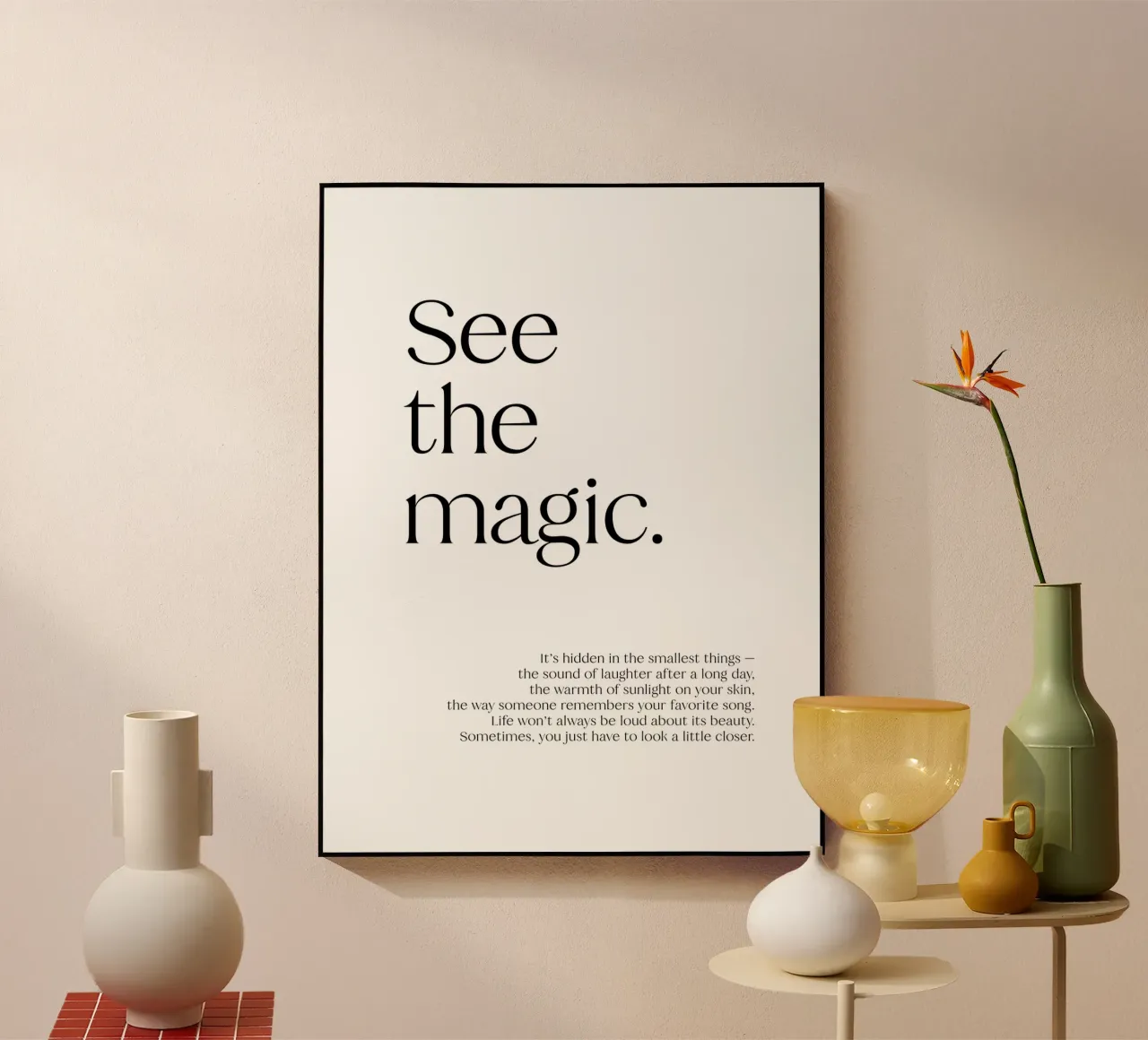 See the magic. | minimalistic design | typography plexiglass da just typo