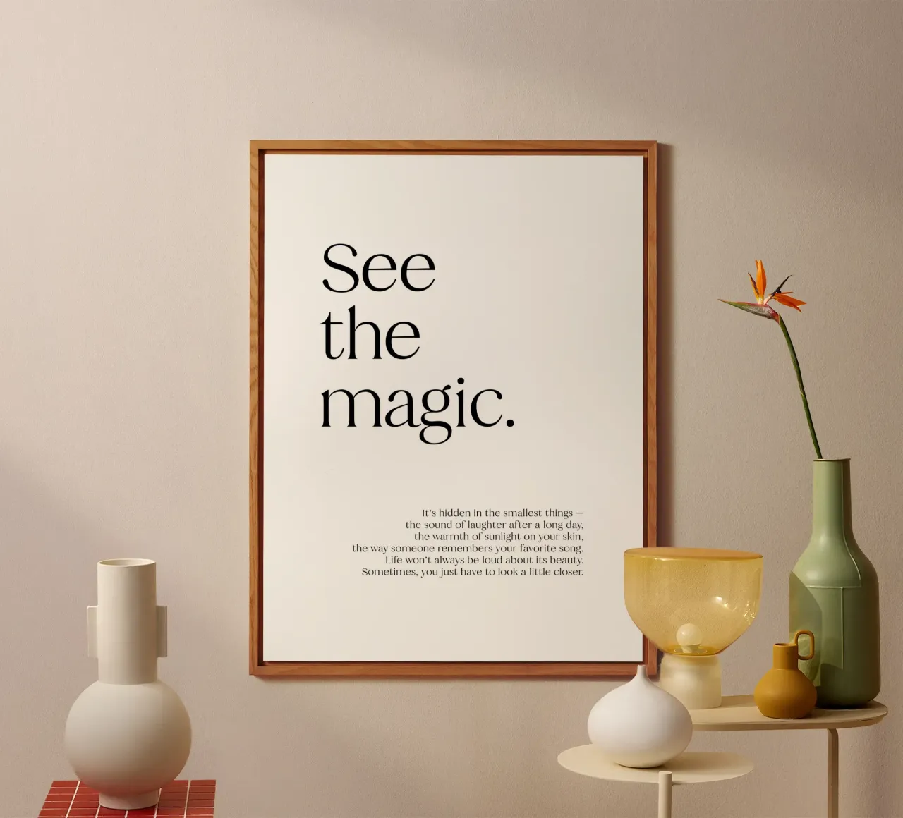 See the magic. | minimalistic design | typography alluminio dibond da just typo