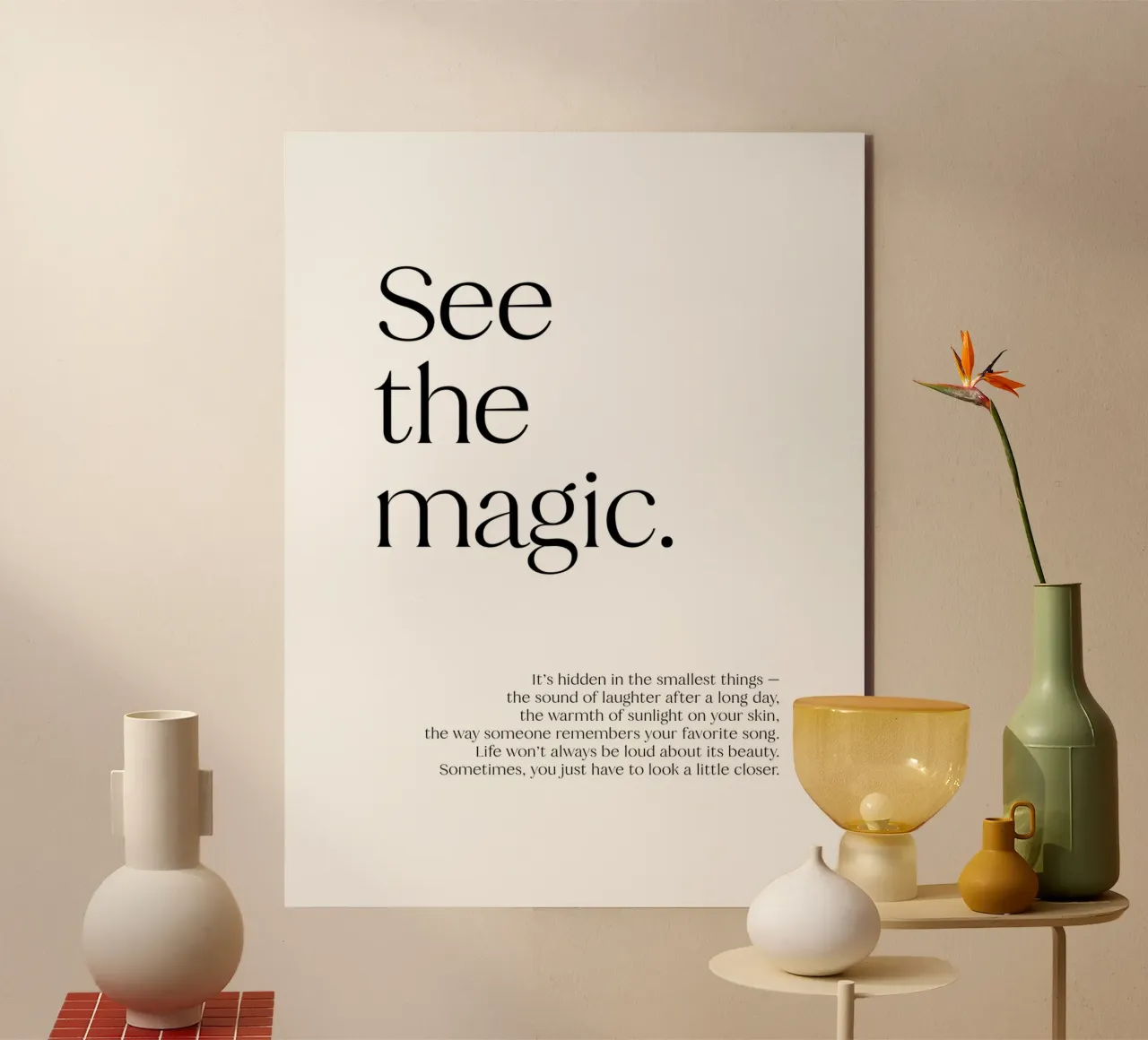 See the magic. | minimalistic design | typography alluminio dibond da just typo