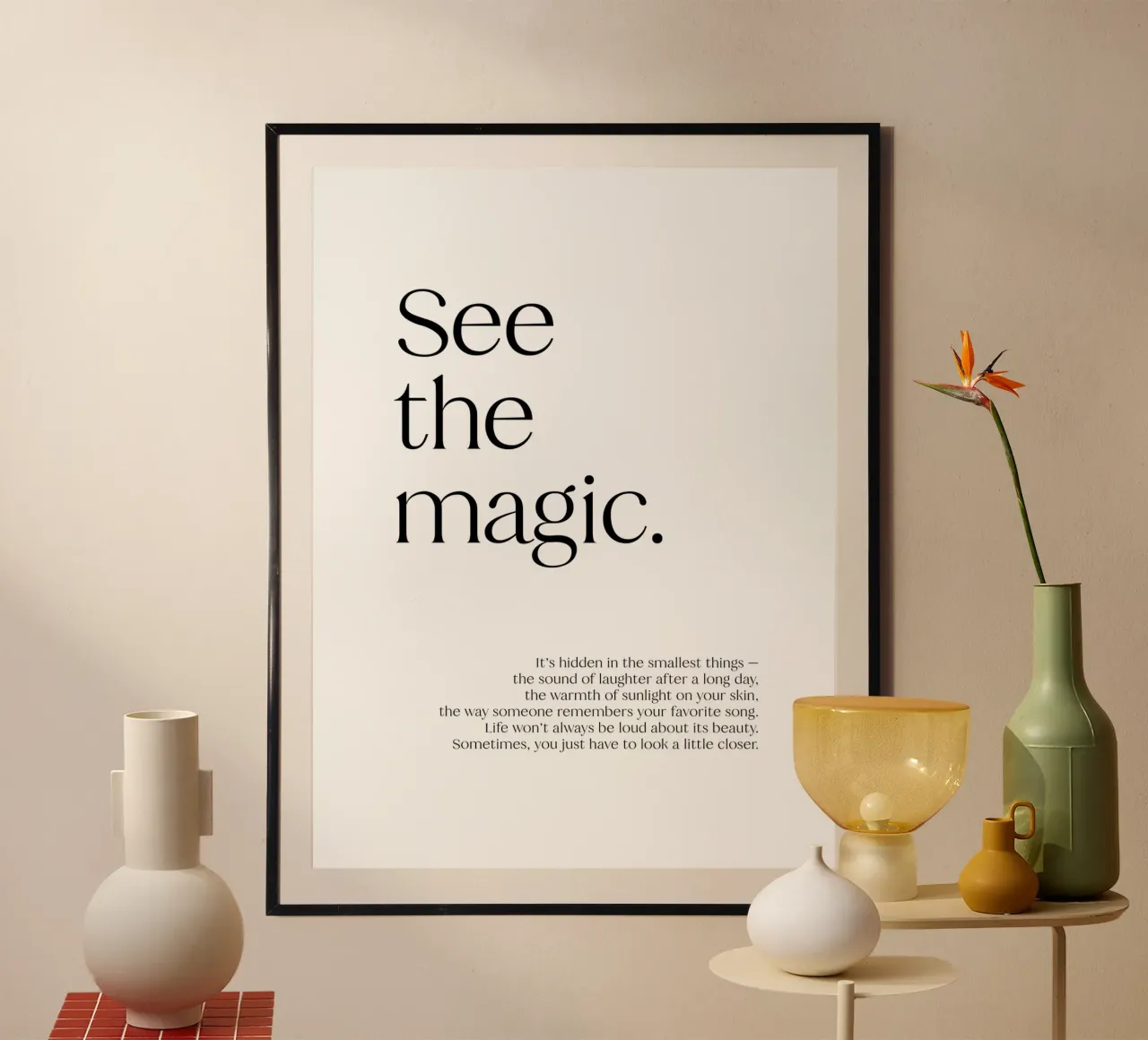 See the magic. | minimalistic design | typography carta hahnemühle da just typo