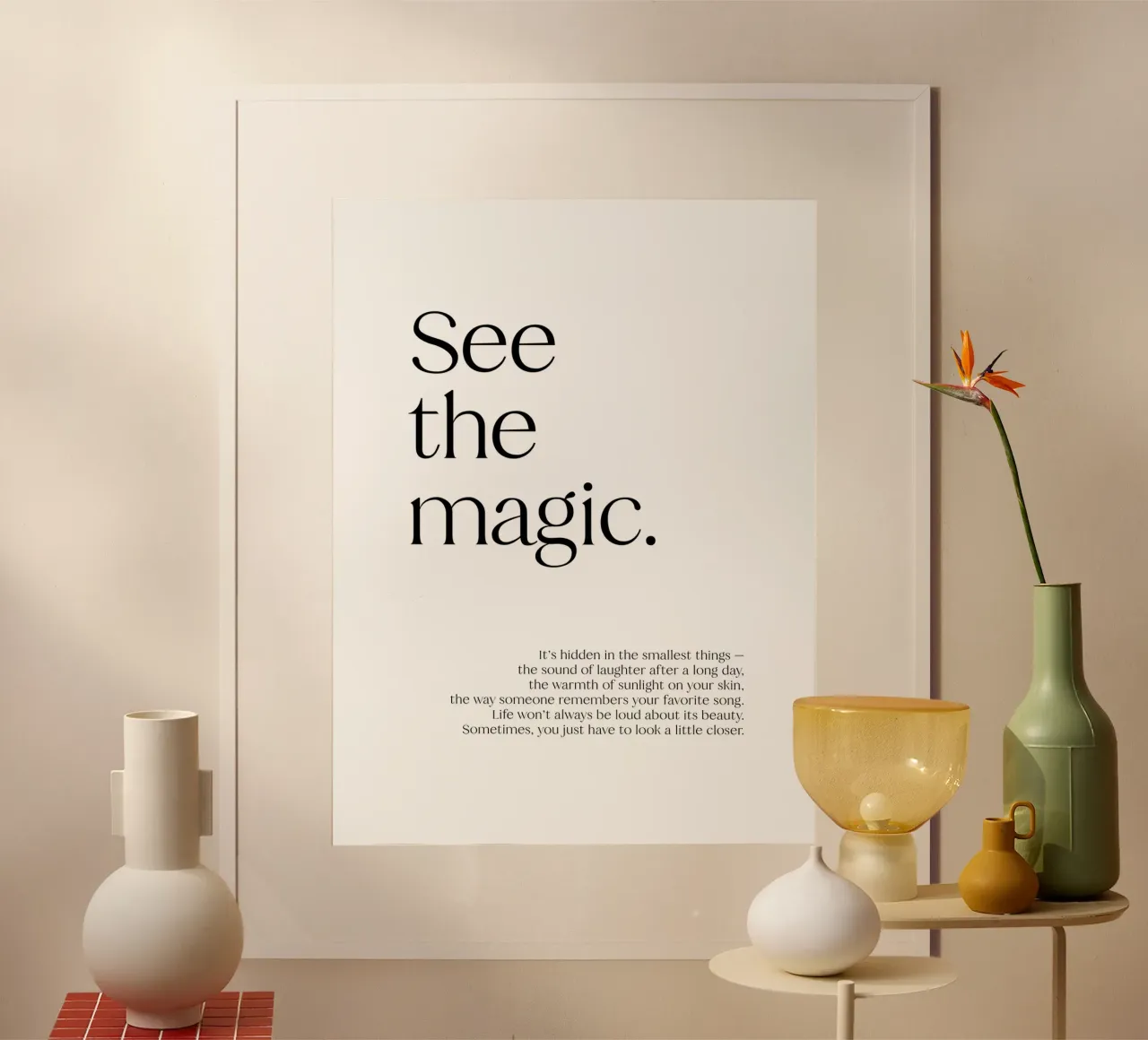 See the magic. | minimalistic design | typography carta hahnemühle da just typo
