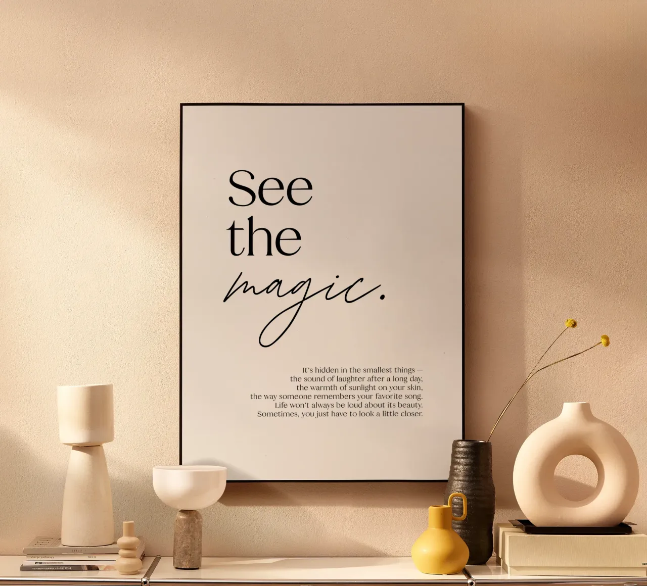 See the magic. | minimalistic design | typography plexiglass da just typo