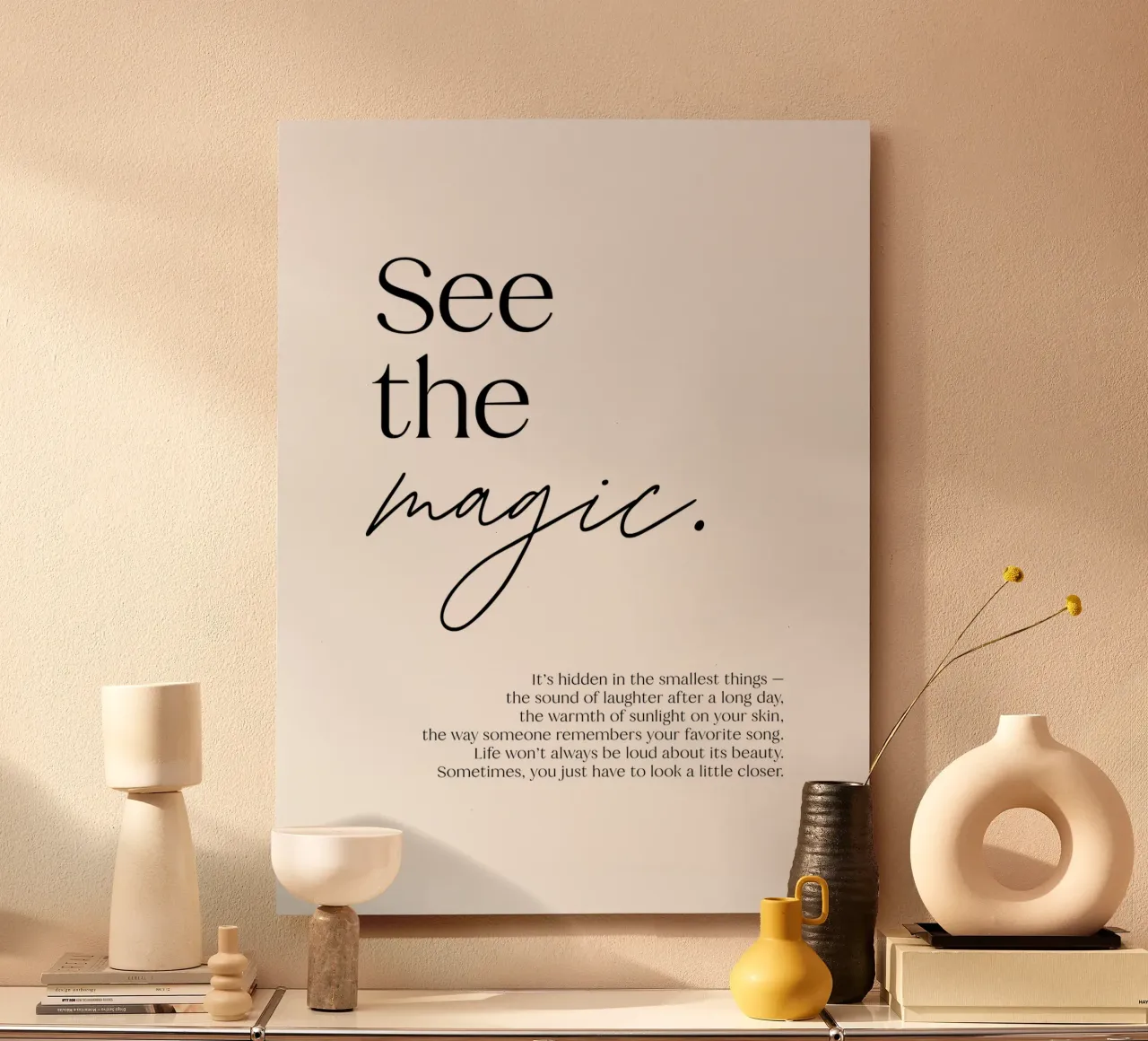 See the magic. | minimalistic design | typography alluminio dibond da just typo